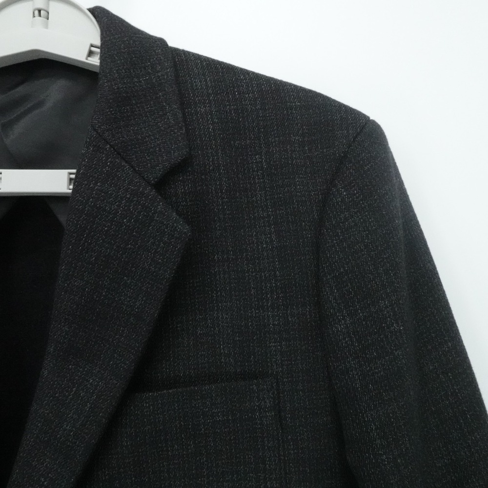 Theory Blazer Mens 38‎ Black Window Pain Plaid Tailored Wool Sport Coat Business